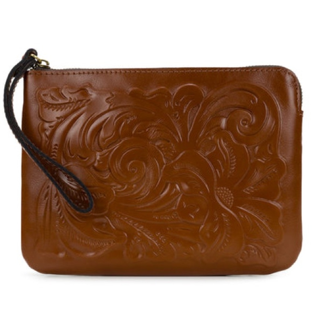 Embossed Leather Wristlet Cassini Wristlet leather